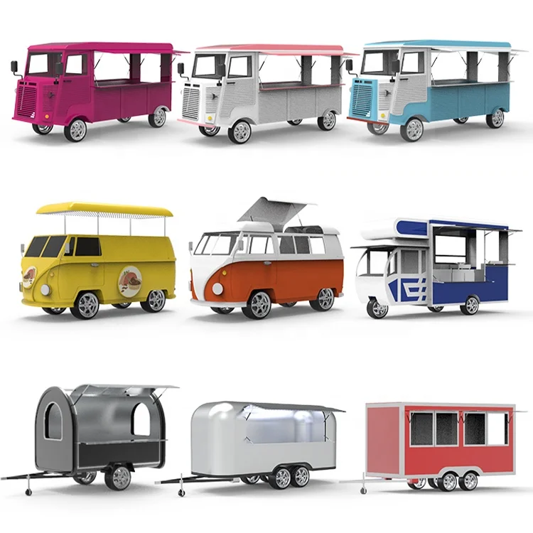 Chinese Manufacturers Citroen Hot Dog Pizza Mini Donut Churros Food Truck Street Food Cart For Sale