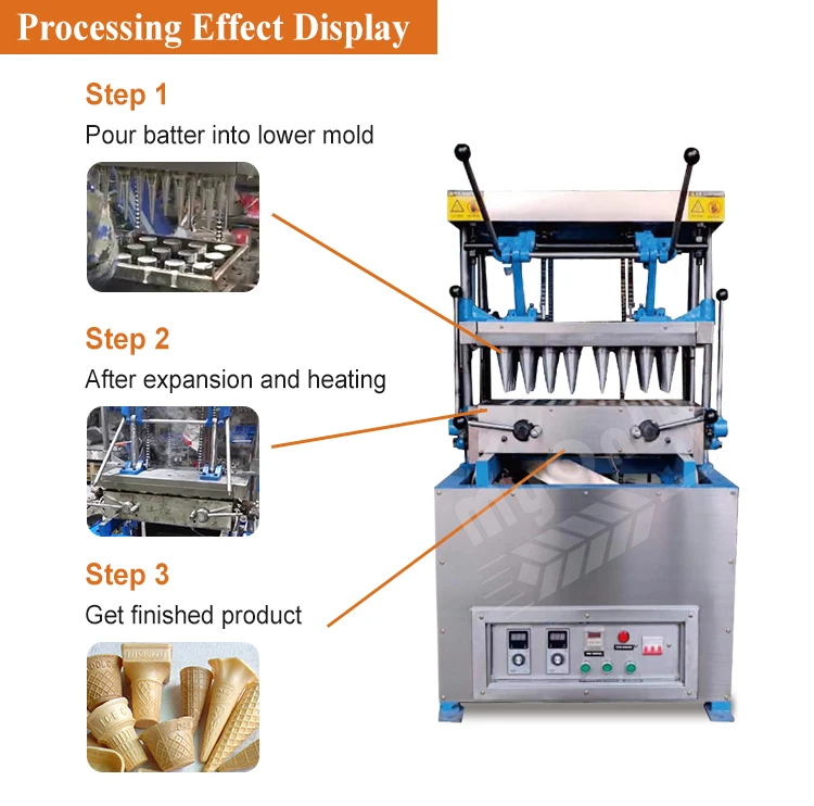 MY Ice Cream Cono De Helado Biscuit Cup Make Machine Waffle Cone Maker Machine in Pakistan