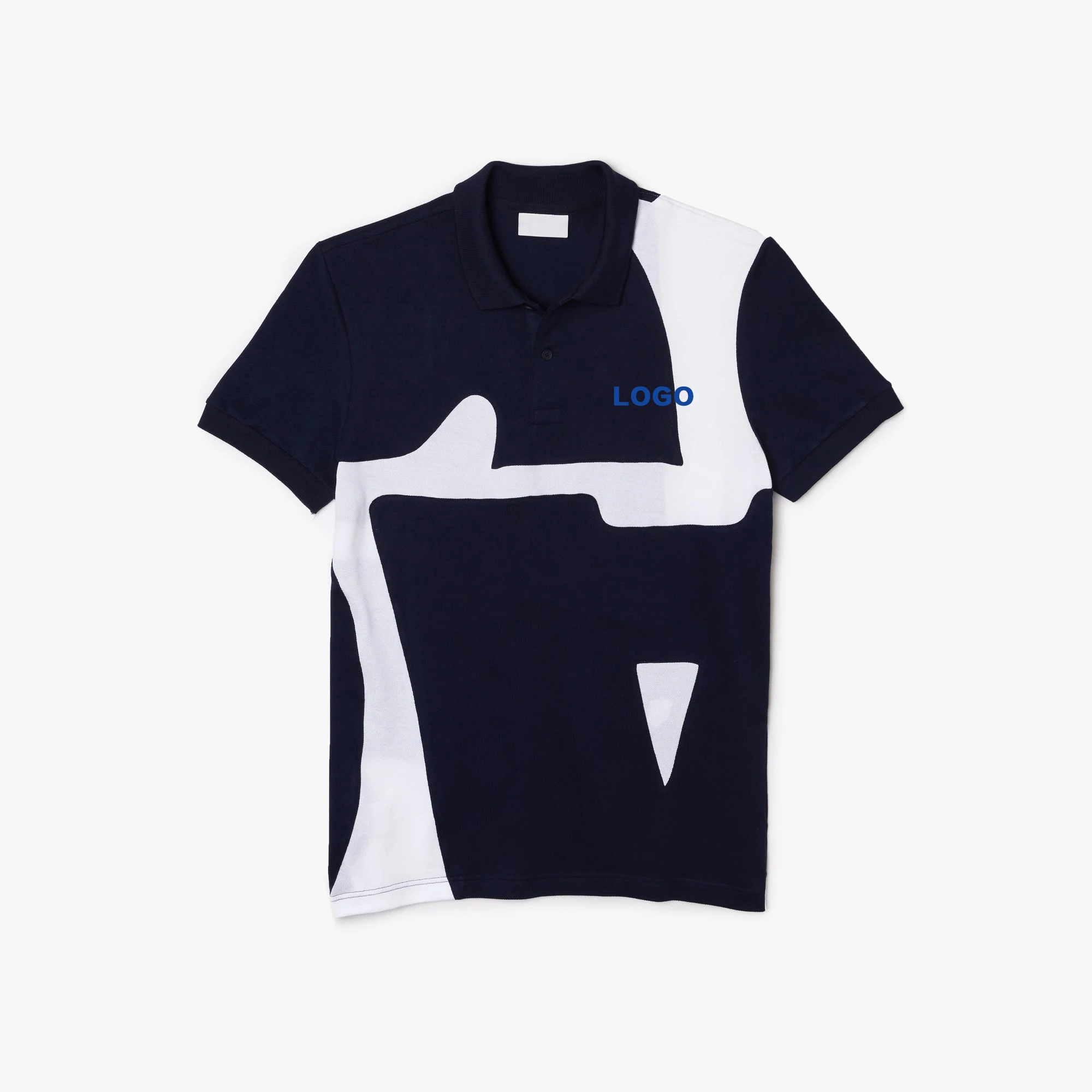 Original Sports Fit Print Cotton Sublimation Men Patchwork Colorblock Golf Polo Shirts Custom Logo