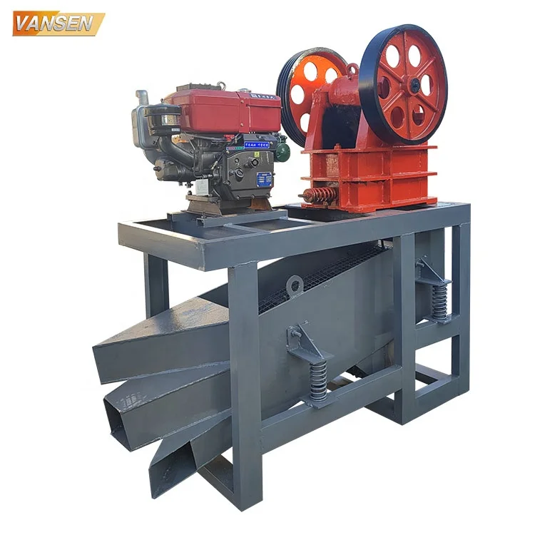 Pew series pe150x250 small jaw crusher with vibrating screen for sale