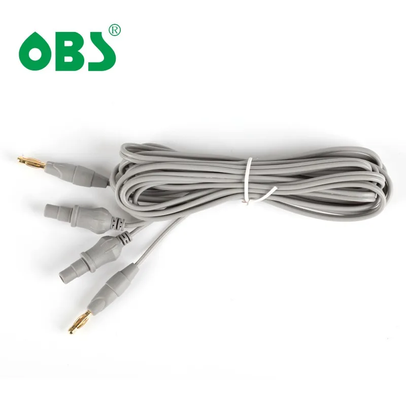 Reusable Electrosurgical Bipolar Forceps Cable 3 Meter Silicon Forceps Cord Autoclavable 3 Meter Connecting Cable