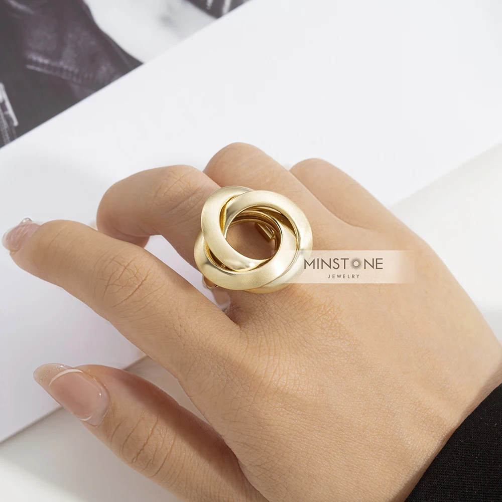 Wholesale Gifts Sets 18k Gold Korean Engagement Jewelry Rings Fashion Rings Jewelry For Women