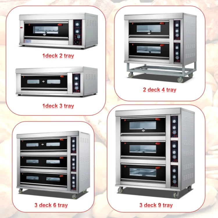 Fast shipping electric home cake baking oven single deck commercial gas with steam and stone baking pizza oven at great price