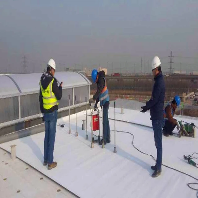 Manufacturer direct selling best quality reinforced fabric anti-UV PVC waterproofing membrane self adhesive waterproof membrane