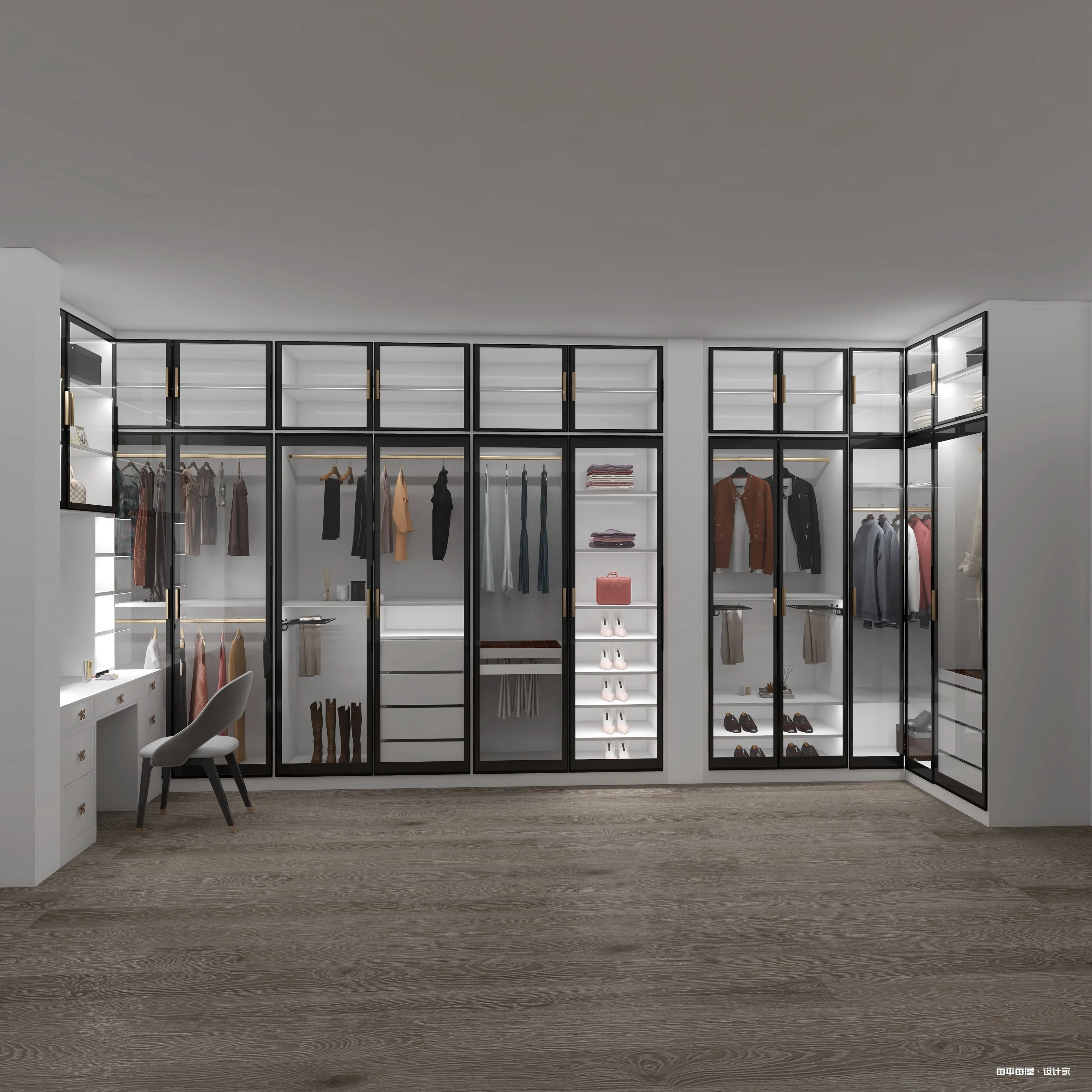 2021 customized High quality popular design Wardrobe Fast Deliver Customized Wood Shoes Closet Cabinets Amoires