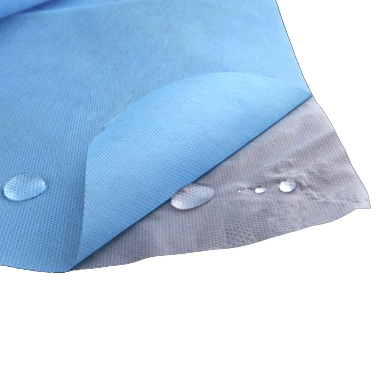160cm Width PE Film Laminated Water Resistant PP Spunbond Non Woven Fabric for Gown 100% Polypropylene Dyed MX-NWC-001 Dyed,dyed