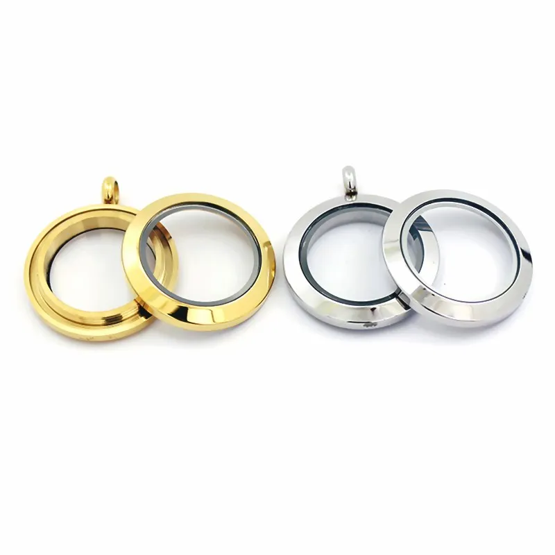 Wholesale manufacturers supply open and close circular Box Pendant floating stainless steel Locket Necklace