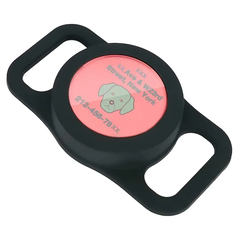 Qidian Custom Air tag Cover Waterproof Protective Case With Pet ID Tag Silicone Case For Airtag Holder Dog Collar