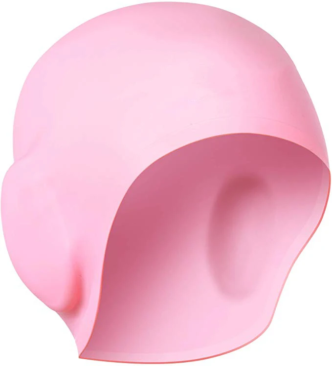 factory color print custom logo silicone swim cap for adult kids
