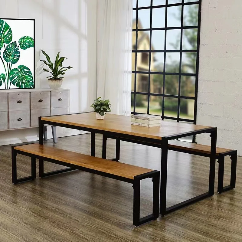 industrial dinning table set dining room furniture manufacturer wood dining table writing desk sets