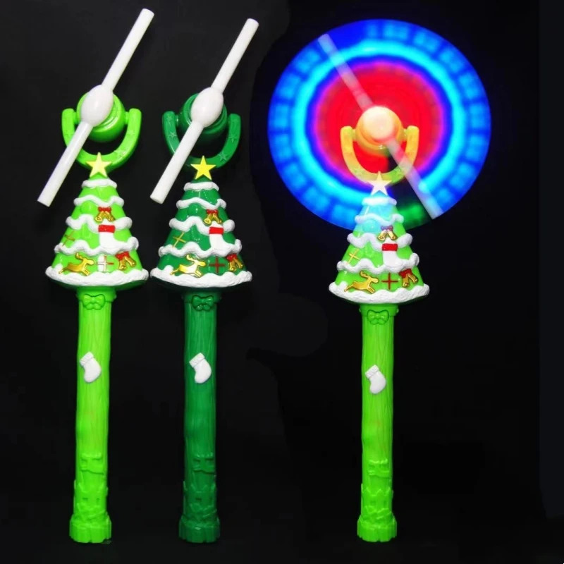 Glowing Toys 2024 Magic Wand Christmas Party Glowing Windmill Glowing Toys LED Flashing Christmas Rotating Windmill Music