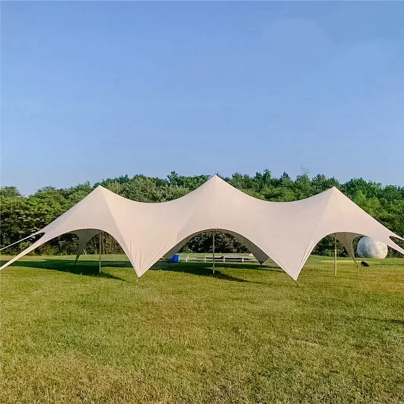 Large Space canopy tarp tent double peaks tent star shade for event aluminum double star gazebo for event