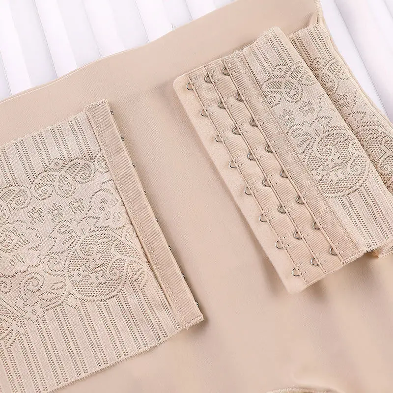 Tummy Control Body Shaper Yoga Pants High Waist Breasted Corset Shorts with Hooks for Women