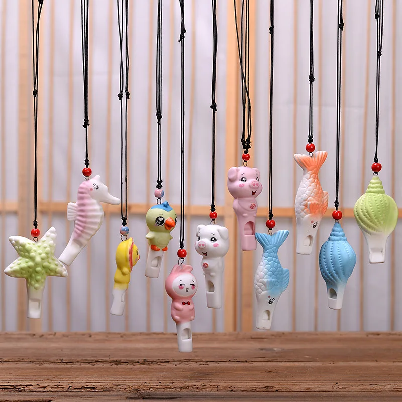 Children Music Flute Ceramic Ocarina Water Bird Whistle Multi-color Ceramic Water Bird Whistle