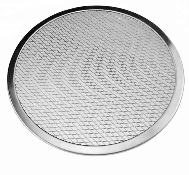 Kitchen Gadgets Bakeware Perforated Pizza Peel Screen Grill Food Tray Fry Pan