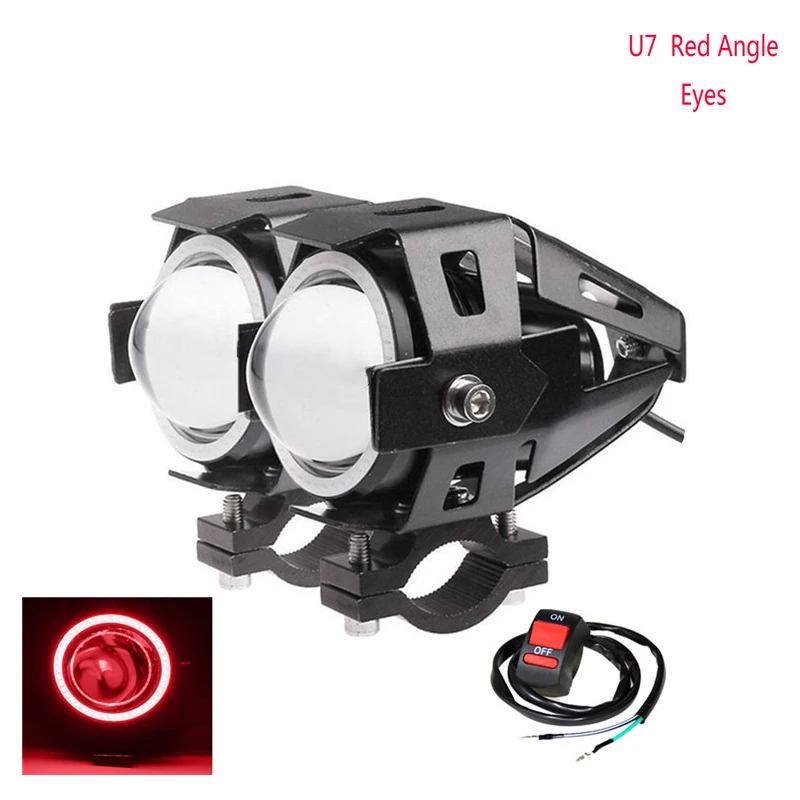 Led Motorcycle Headlight 1200lm Moto Spotlight U7 Driving Fog Spot Head Light Motorcycle Lighting System