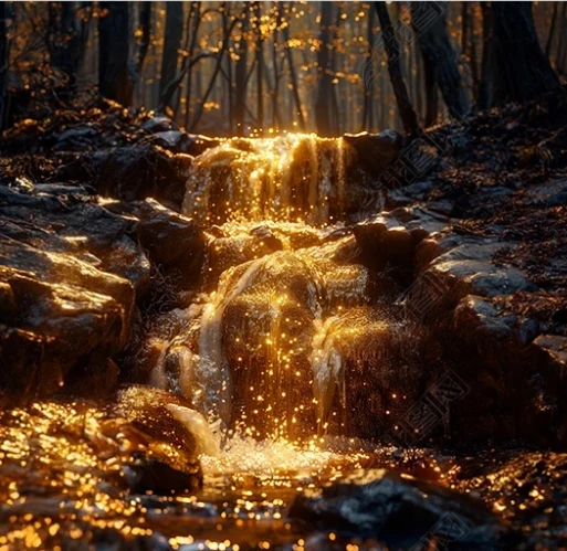 Богатый и великолепный Золотой водопад плавный золотой Арт HD ТВ диван входной фон стена с шелковой росписью