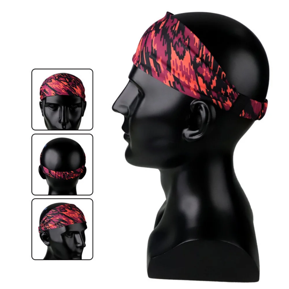 Men Sport Headband Cheap Basketball Custom Fitness Hair Band Plain Elastic Non Slip Sweat Yoga Head Band Baseball Cycling