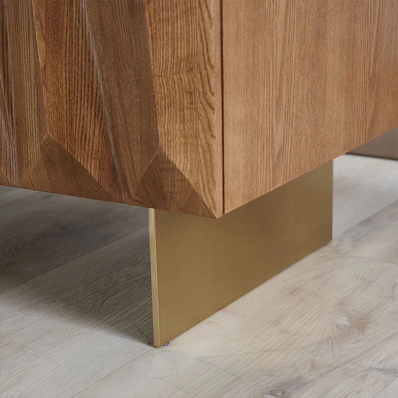 Современная деревянная Буфетная доска на заказ роскошный высококачественный шкаф для хранения 5 дверей кухни столовой