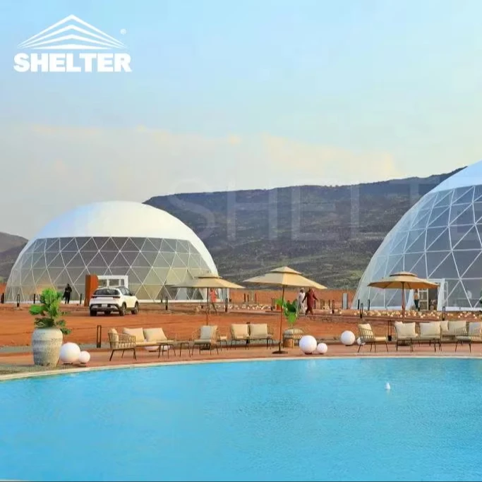 20m 40m Big Event Hall Geodesic Event Dome Tent For Party Commercial Wedding