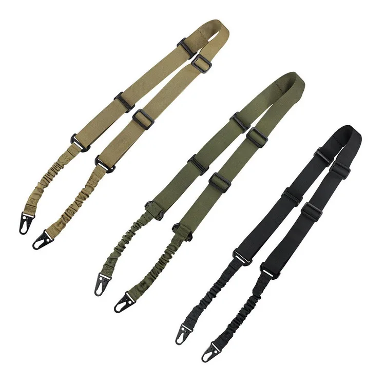 
Tactical Two 2 Point Rifle Sling Strap Adjustable Bungee Gun Sling Quick Release 
