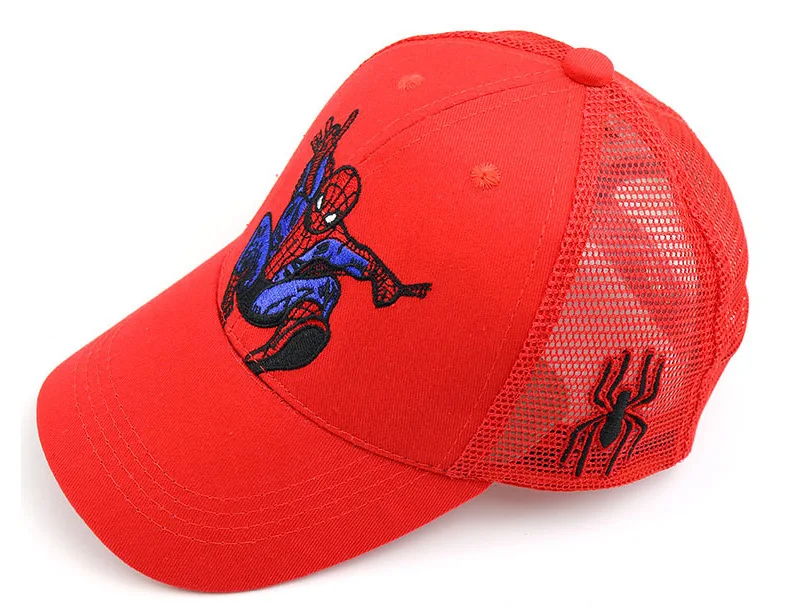 AL  Custom Boys SpiderMans Baseball Hat Cartoon Sports Kids Children Baseball Hats fashion Casual Summer Sun Hats