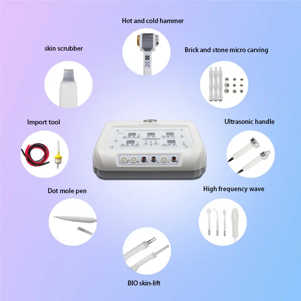 new product ideas 2022 ultrasound skin scrubber high frequency import&export microdermabrasion hammer multifunction machine