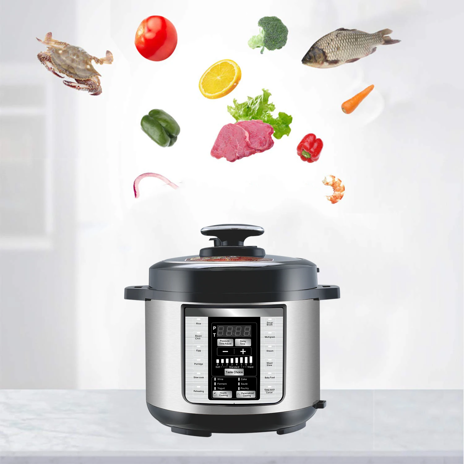 Low Prices Factory Wholesales Accessories Measure Cup Electric Multipurpose Smart Pressure Cooker Multi Functional For Kitchen