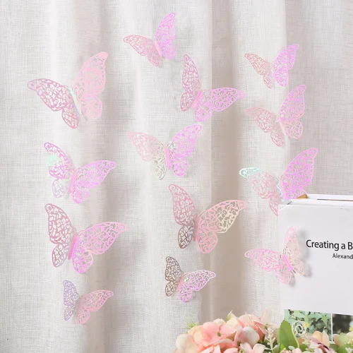 SINOWRAP Hot Sale Bouquet Decoration Foldable Beautifully Hollowed Out Butterfly Accessories For Floral Wrapping Paper