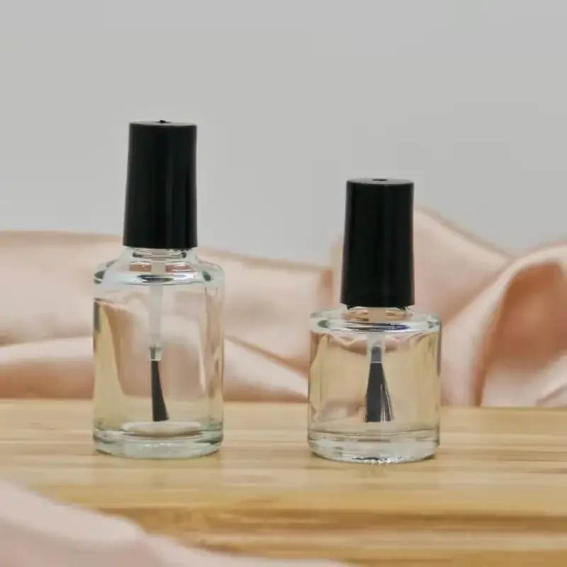 3ml 5ml 10ml Portable Transparent Glass Nail Polish Varnish Empty Bottle with Lid Brush Nail Bottle
