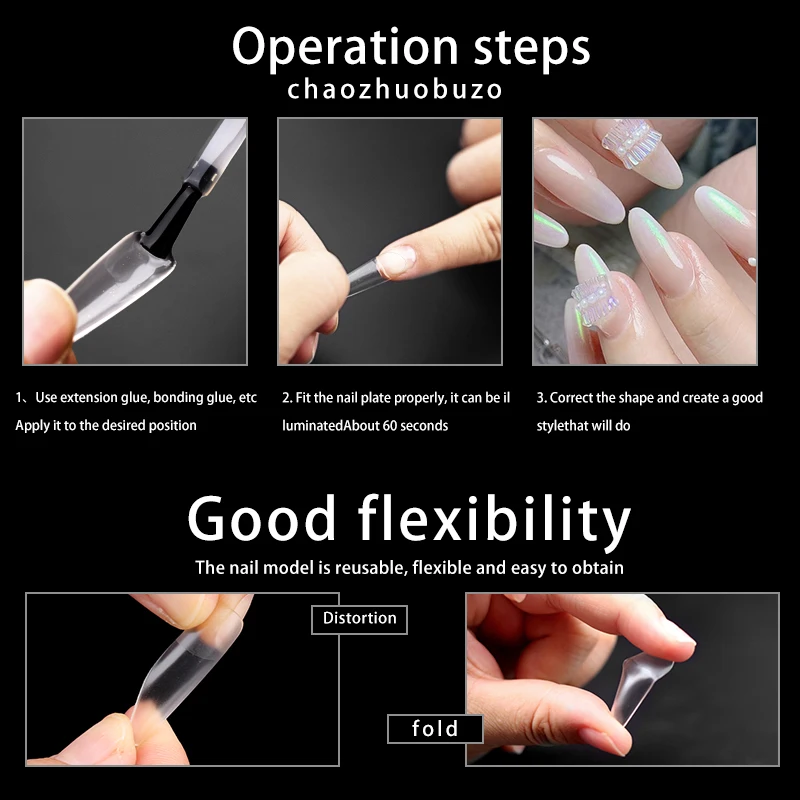 Soft Nail Extension Tips Ultra Long Full Cover Coffin Nail Patch 600 Tablets/Box Xxxl Manicure Supplie
