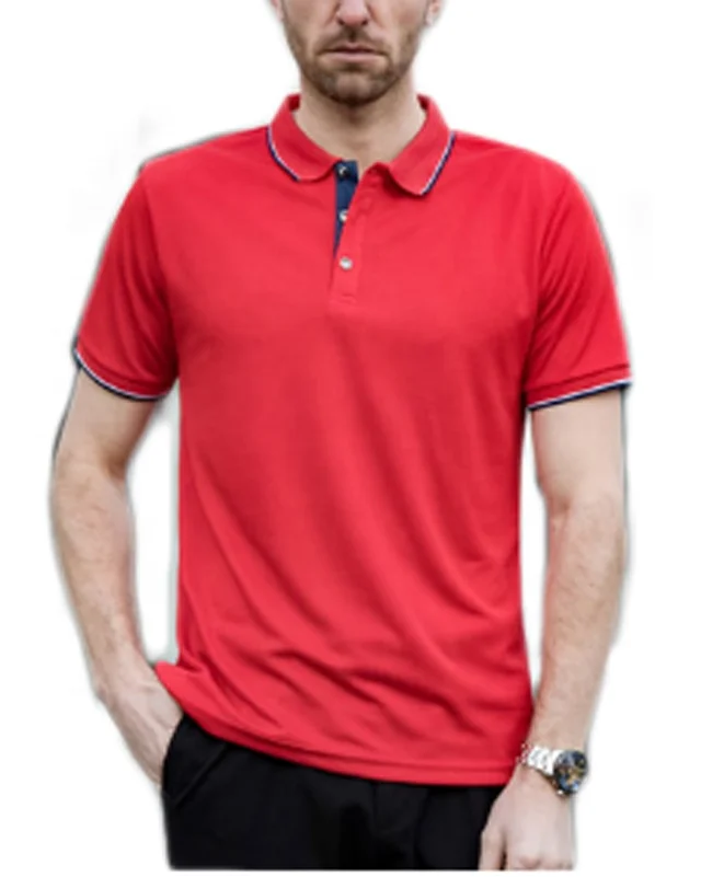 Wholesale Design Tipped Collar in Classic Fit Shirts Casual Stretch Solid Slim Knit Custom Short Sleeve Polo Shirt