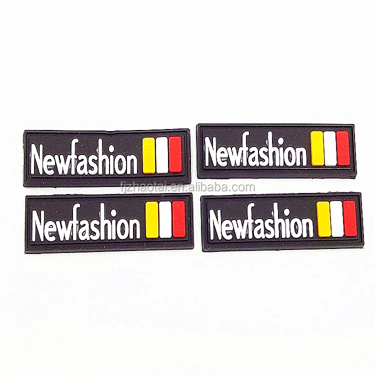 Custom Embossed 3D PVC Rubber Label Rubber Logo Patches Custom Clothing Labels