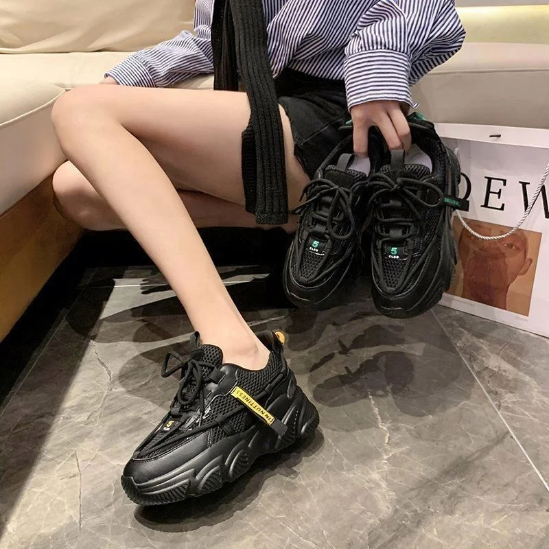  2021 New Fashion Women Sneakers Autumn Vulcanized Shoes Casual Sport lightweight Breathable Flat Tennis