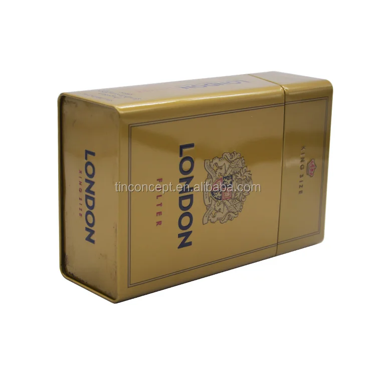 Custom Embossed Rectangle Tin Metal filter Package Box