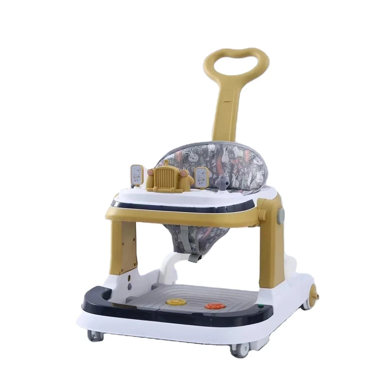 Cool Light Electric Baby Walker Sit-to-stand Learning Walker Kids Foldable Baby Walker 4 In 1 With Wheels And Seat