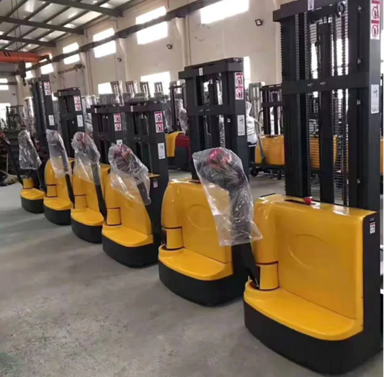 CE Battery Operator pallet stacker manual 1.6m pallet lifter self lift stacker semi electric stacker