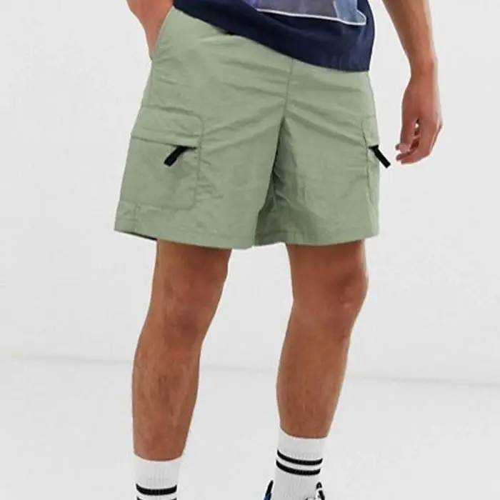 High Quality Custom Design 100% Nylon Sportswear Shorts Green Cargo Shorts For Men