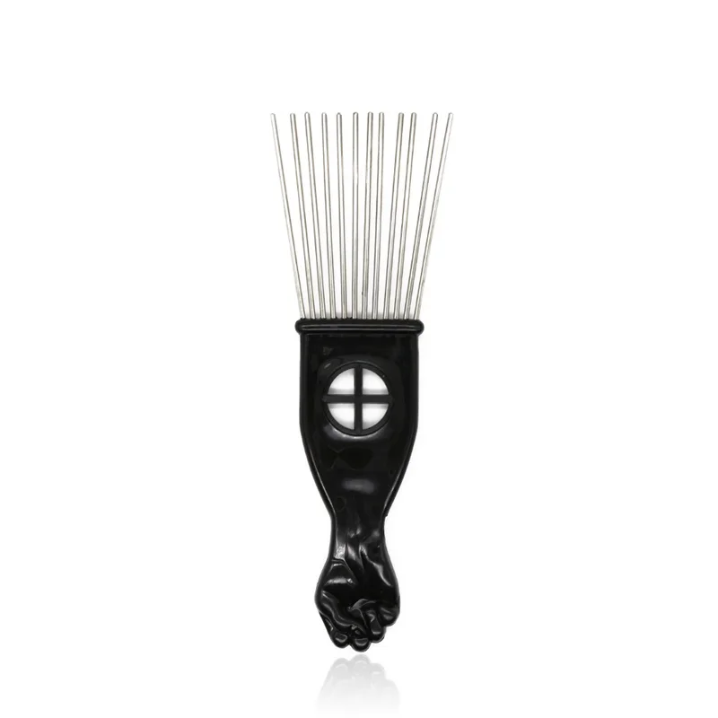 Professional Salon Hairdressing Tools Insert Wave Hair Pick Afro Comb For Stainless Steel Pins Hair Pick Comb