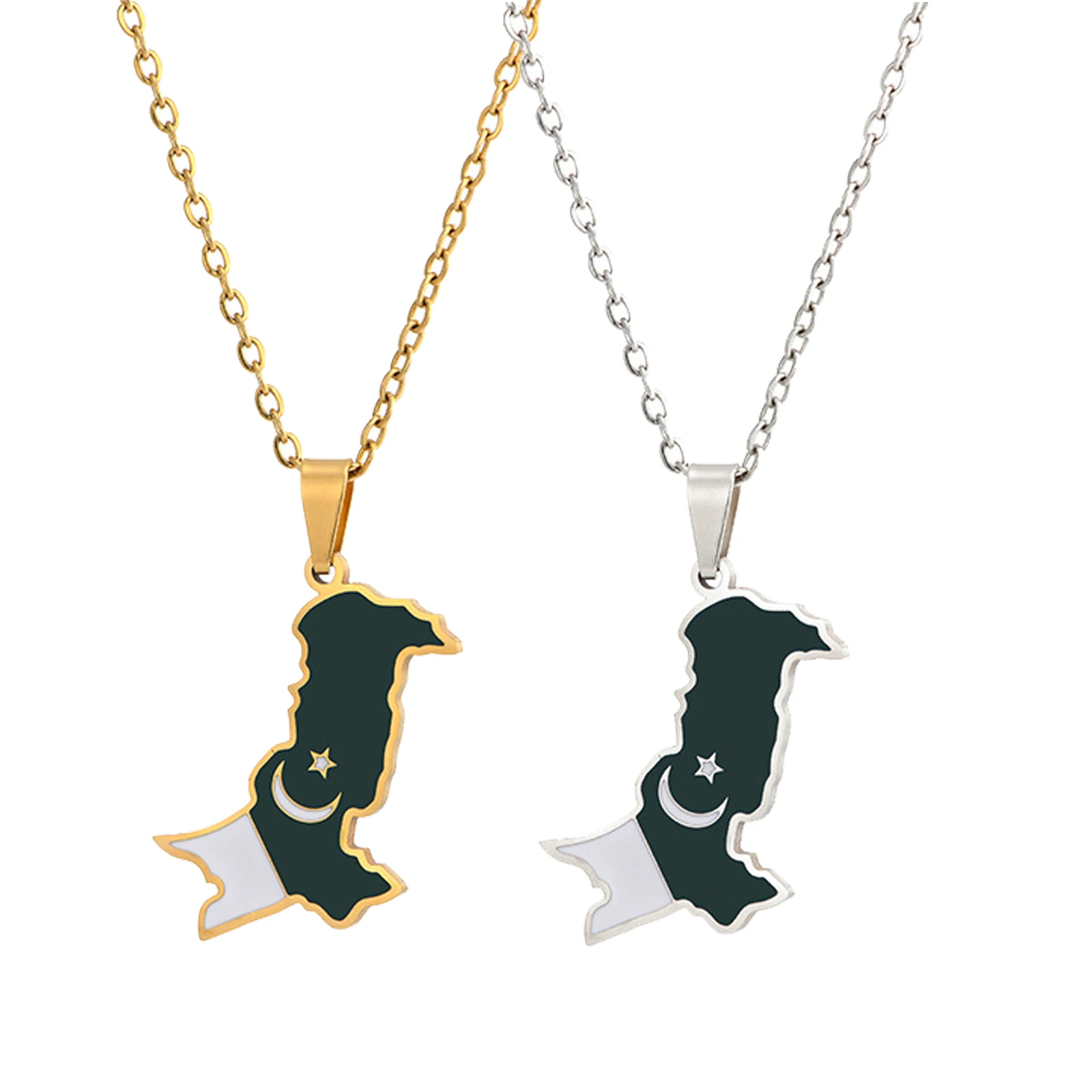 Necklace ChoNational Flag Map Pendant Necklace Ethnic Jewelry for Man Women Collar Charm Noble Map & Flag Necklace Choker HWT260