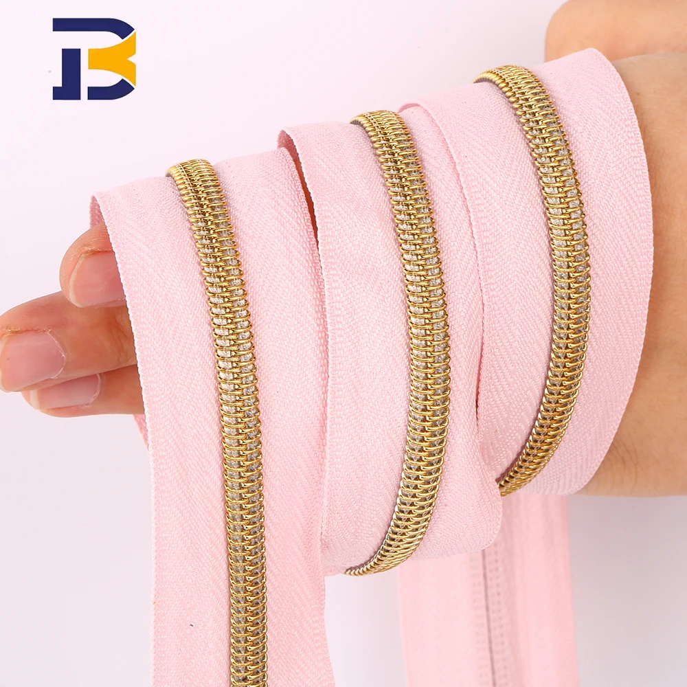 Custom 3# 4# 5# 7# 8# 10# Nylon Zipper Long Chain Roll Zipper Coil for Garment/Textile/Bags/Tent