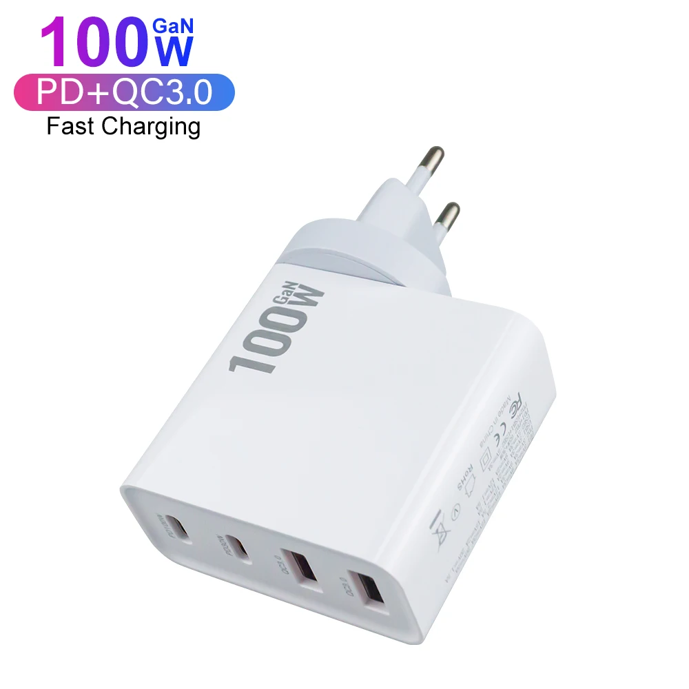 100 Вт USB C зарядное устройство PD Кабель с разъемом USB типа C адаптер питания с сертификацией Ган Tech быстрое зарядное устройство для ноутбуков MacBook iPad iPhone 13 14 Pro Max