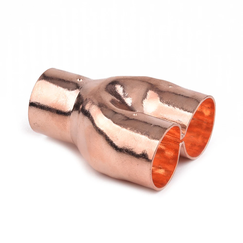 Special Y-TYPE Air Conditioner 3 way copper elbow pipe fittings