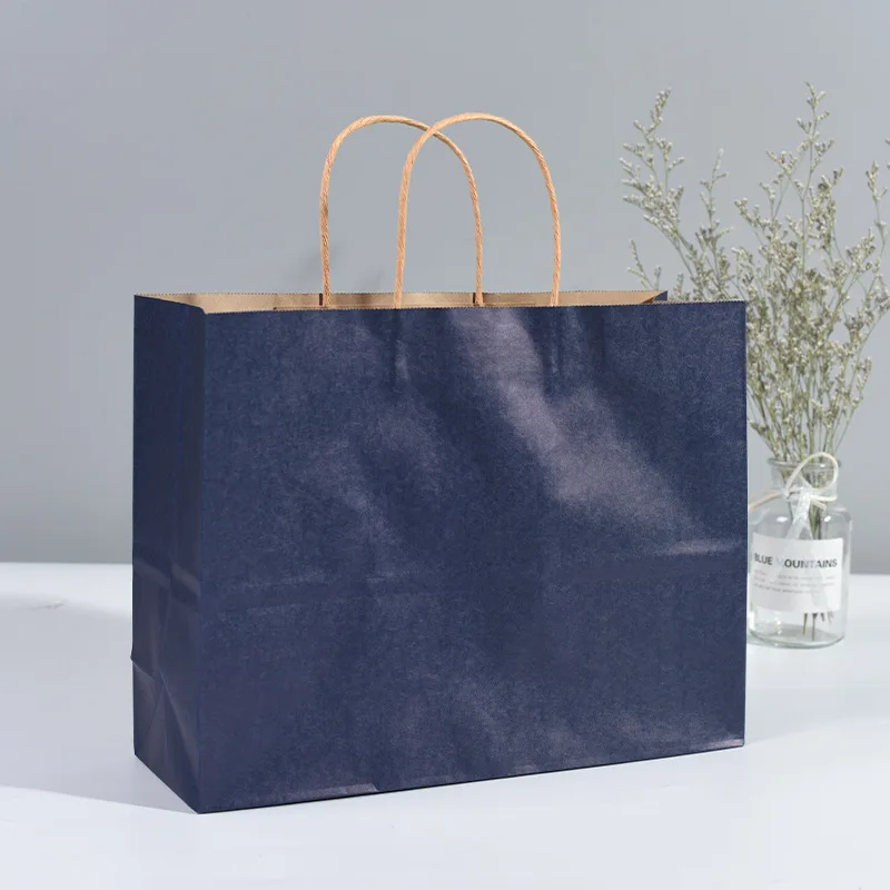 
Manufacturers Custom Printing Cheap Shopping Recycled Brown Kraft Paper Bags For Grocery 