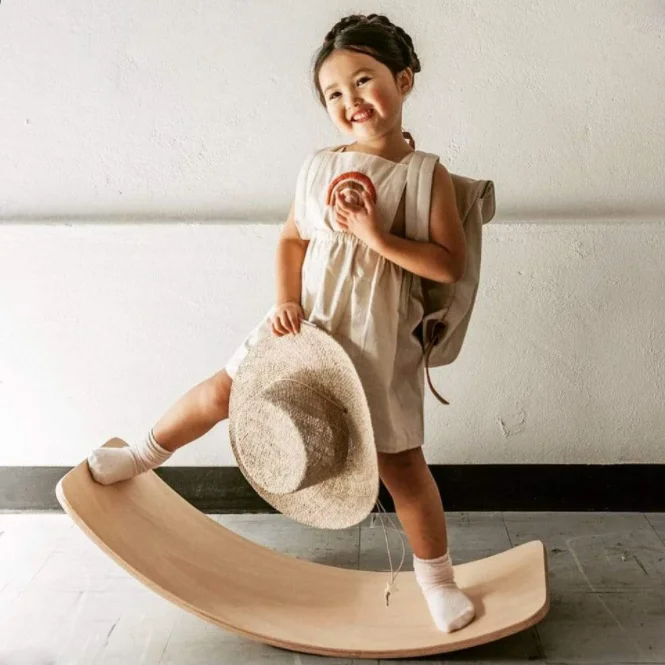 
Winning Eco Friendly Balancing Toy Wobbel Wobble Board Game Wood Kids Fitness Wooden Training Balance Rocker Board For Kids 