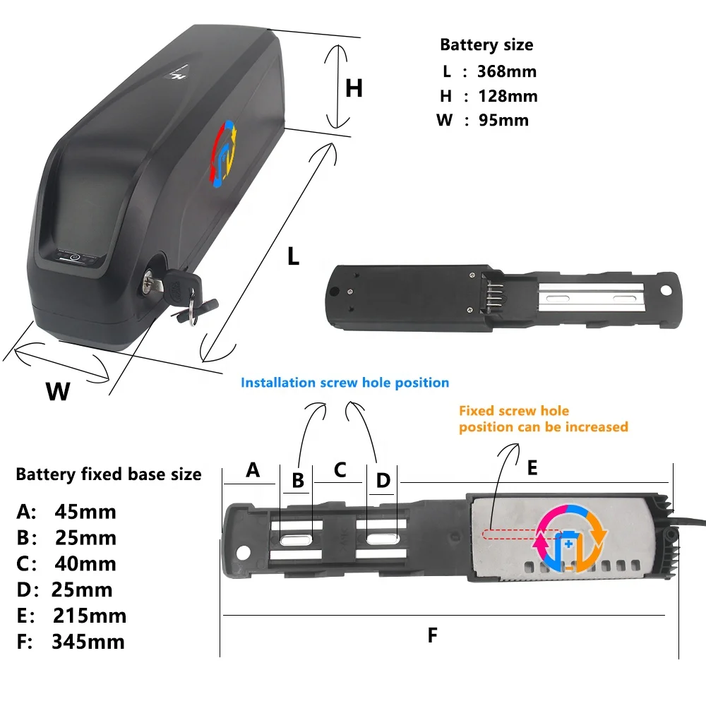 Hailong Li-Ion E-Bike Battery 48V 20Ah 1000W Lithium Ion Ebike Kit Battery Electric Bike Battery for Ebike