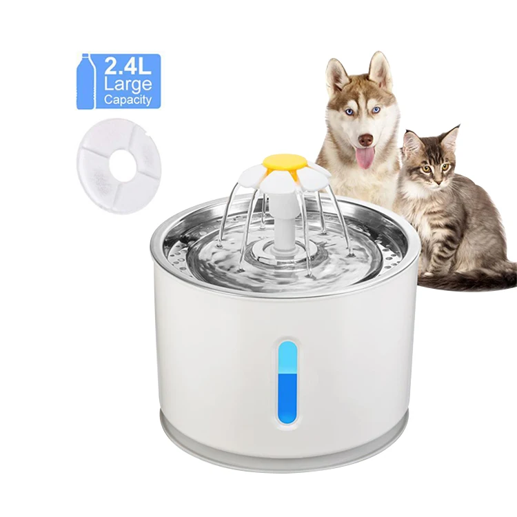 dropshipping 2.4L Automatic Cat Water Fountain For Pets  Water Drinking Bowl Cat Feeder Drink Cup pets Water Bottles