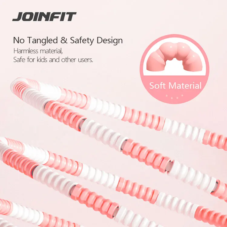 Exercise Non-Slip Handle PVC Pink Bamboo bead kids Skipping Rope