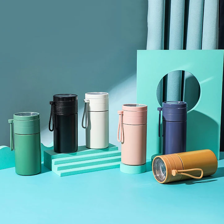 2023 new arrival double wall tea infuser bottle stainless steel tea water bottle