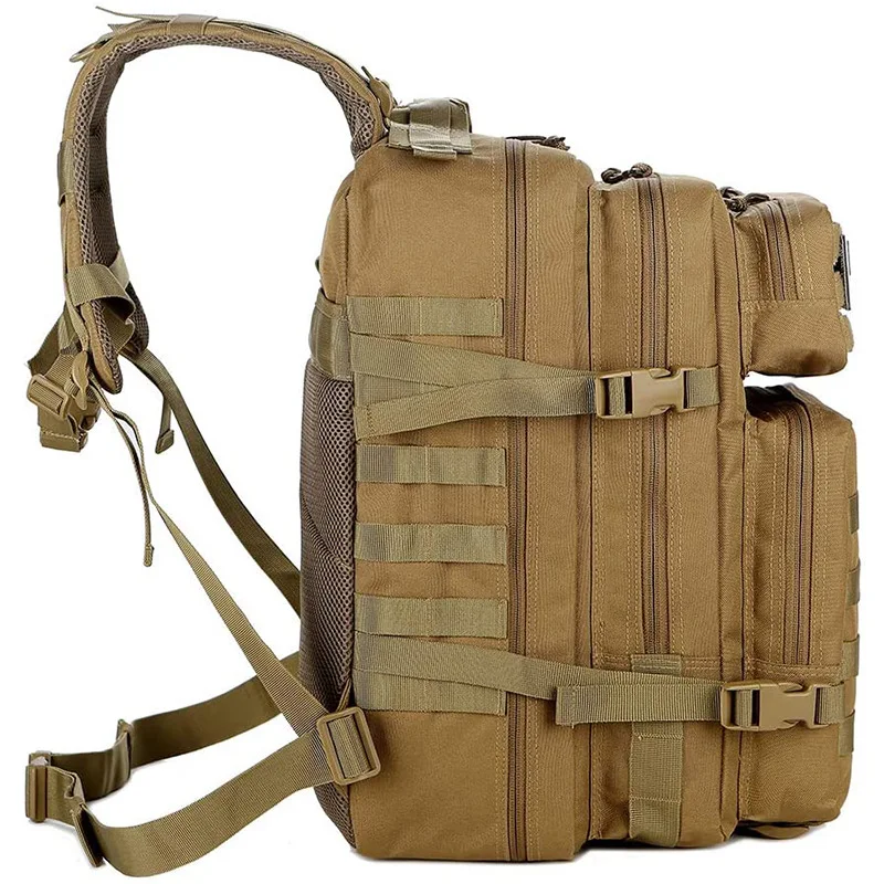 Waterproof Bug Out Bag Large Outdoor Rucksack Kinder Molle Assault Pack for 3day Hiking Trekking